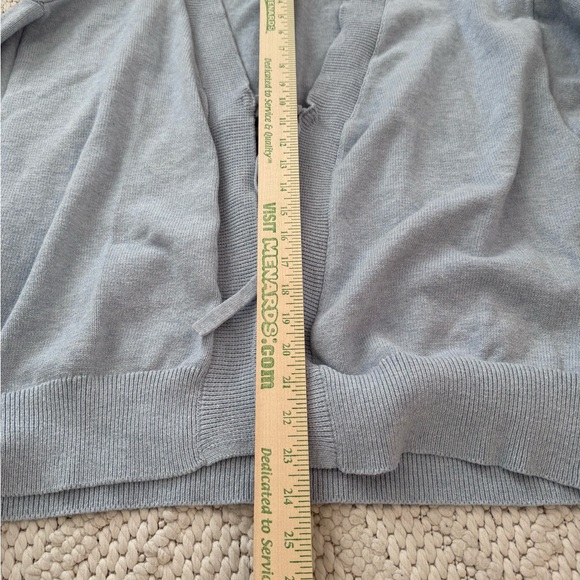 Free People Beach Light Blue Knit Cardigan and Pants Set Large - Picture 5 of 9